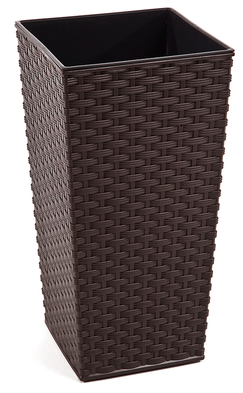 Lamela Finezja rattan kaspó, 25cm, mokka