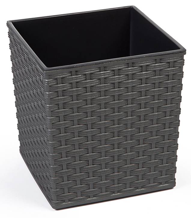 Lamela Juka Rattan kaspó, 40cm, antracit