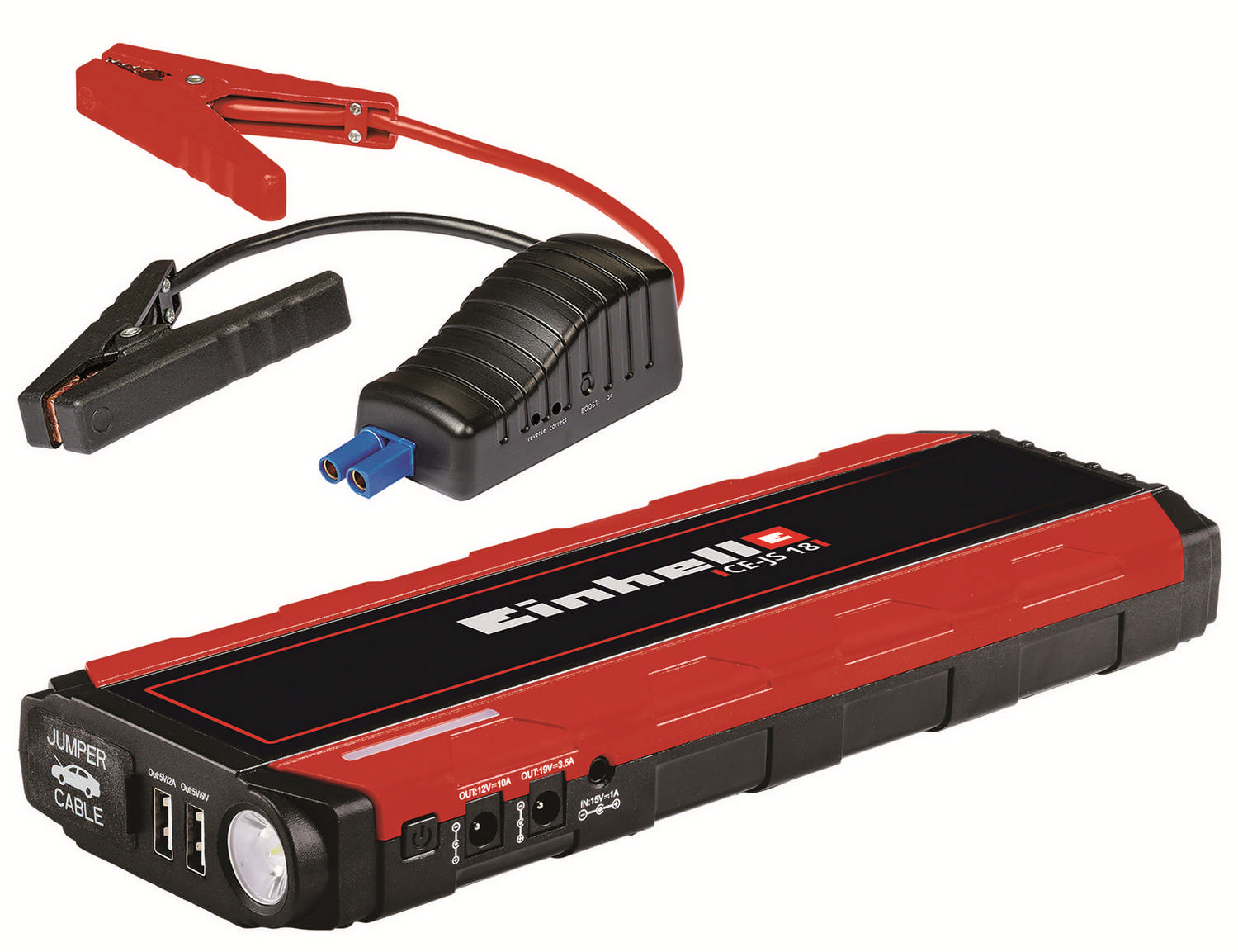 Einhell CE-JS 18 indításrásegítő, bikázó, külső akku, 12V, 300A
