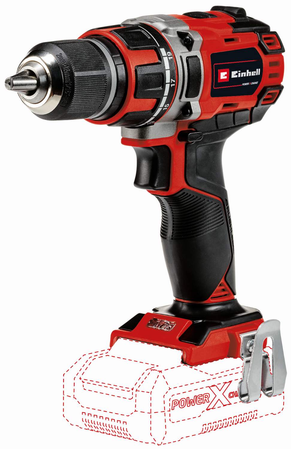 Einhell Professional TE-CD 18/50 Li BL-Solo akkus fúró-csavarozó, 18V, 50Nm (akku és töltő nélkül), PXC