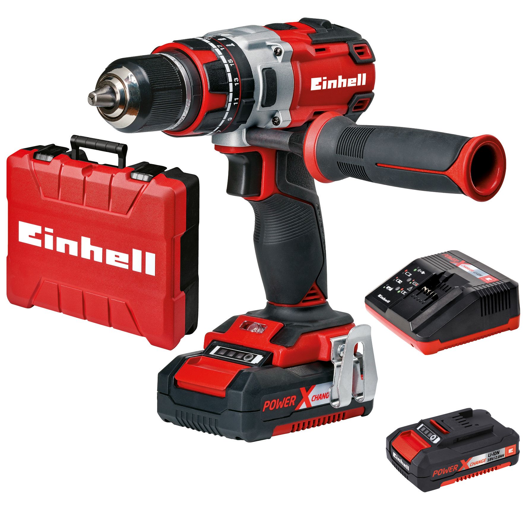 Einhell TE-CD 18/48 Li-i akkus ütvefúró-csavarozó, 2db 2.0Ah akkuval és töltővel, Power X-Change