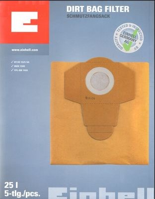 Einhell 25 literes 5db/csomag porzsák