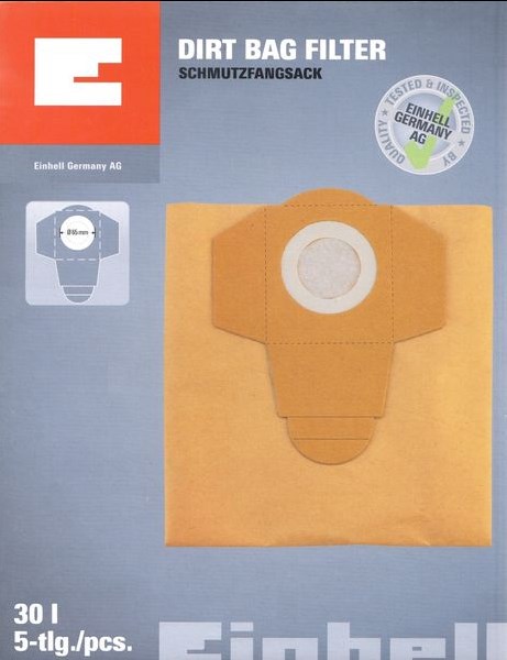 Einhell 30 liter 5db/ csomag porzsák