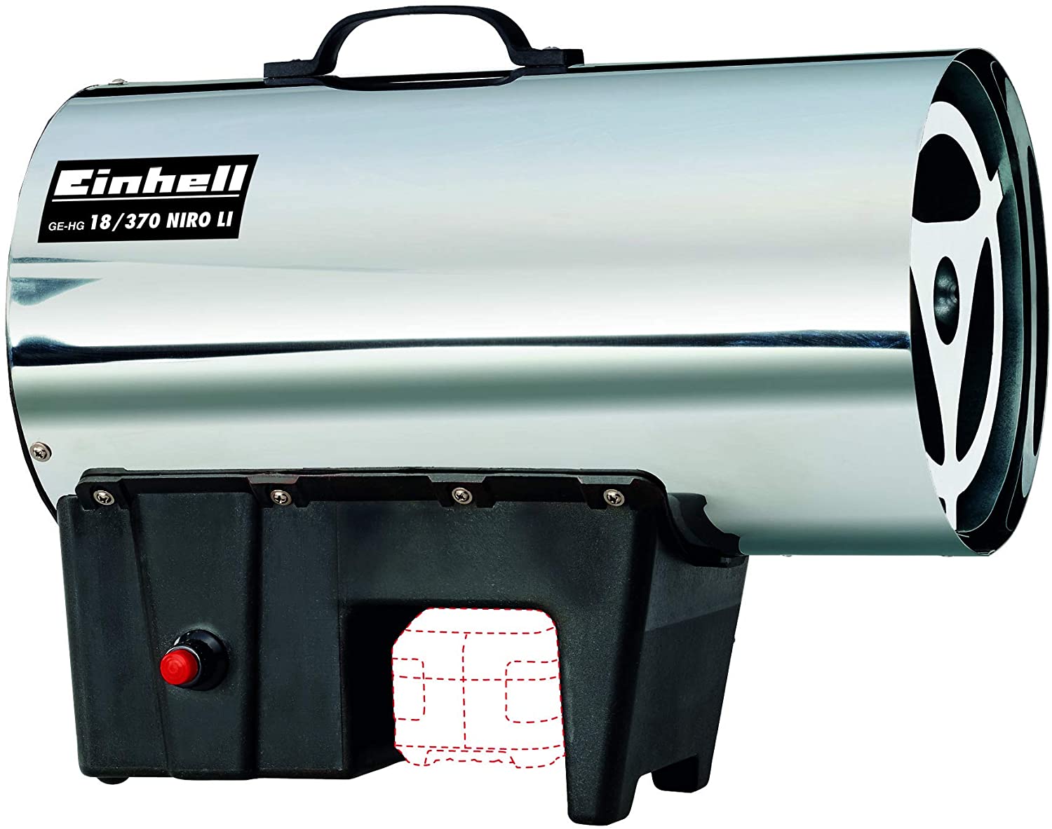 Einhell GE-HG 18/370 Niro Li-Solo akkus hőlégbefúvó (akku és töltő nélkül), Power X-Change