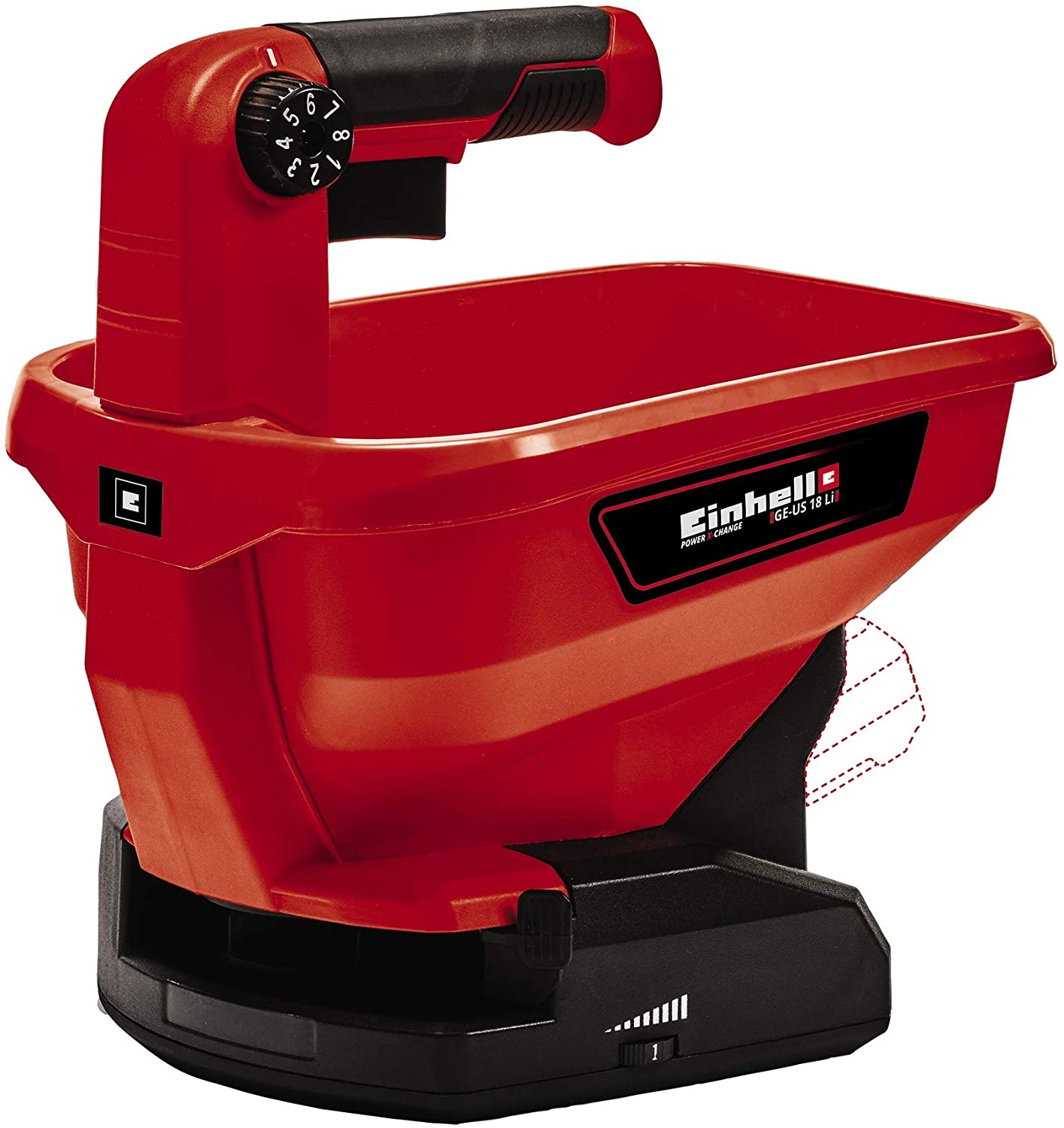 Einhell GE-US 18 Li-Solo akkus műtrágyaszóró, 18V (akku és töltő nélkül), Power X-Change