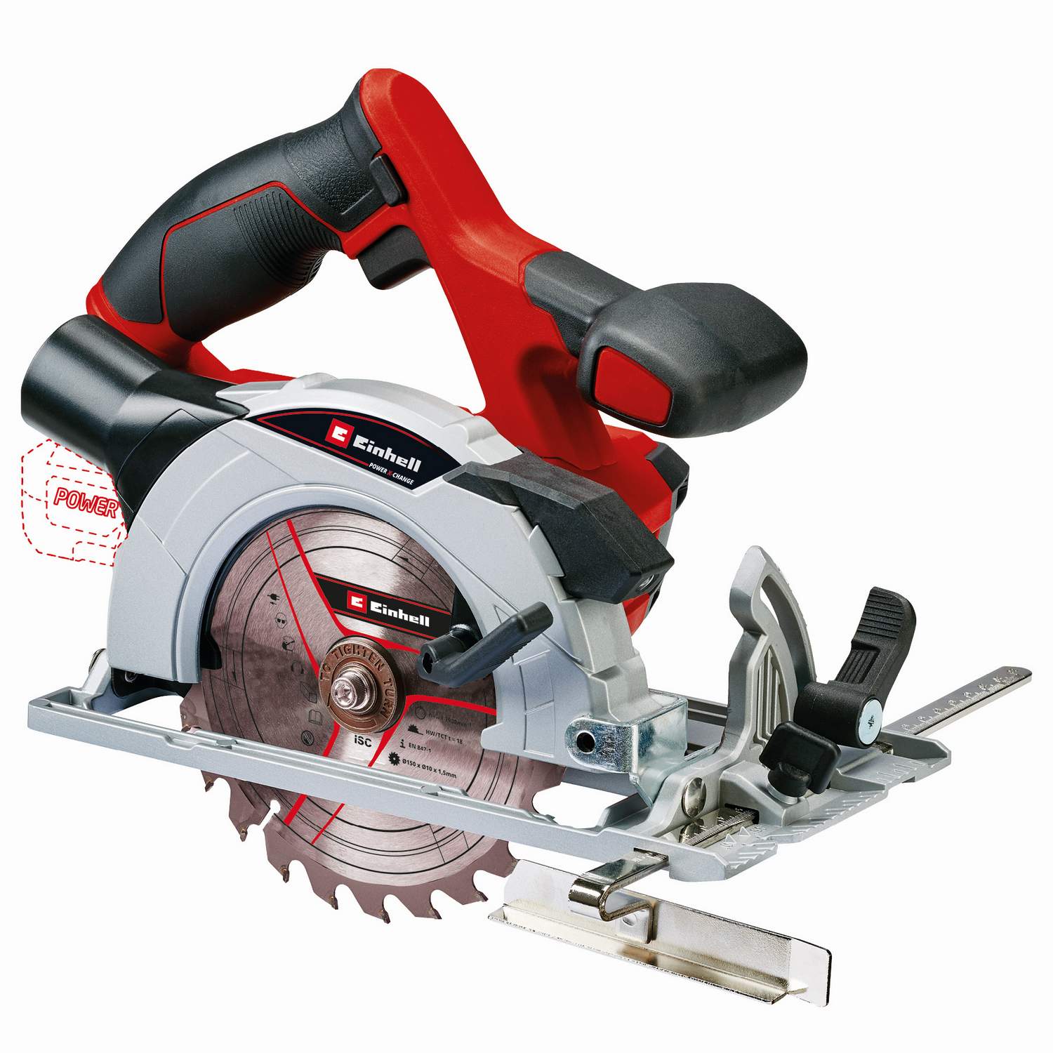 Einhell TE-CS 18/150 Li-Solo akkus kézi körfűrész, 18V, 15cm (akku és töltő nélkül) Power X-Change