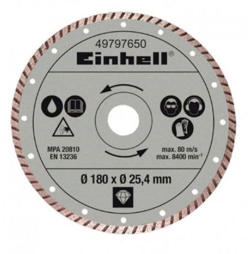 Einhell Gyémánt vágókorong 180x25, 4 mm turbo