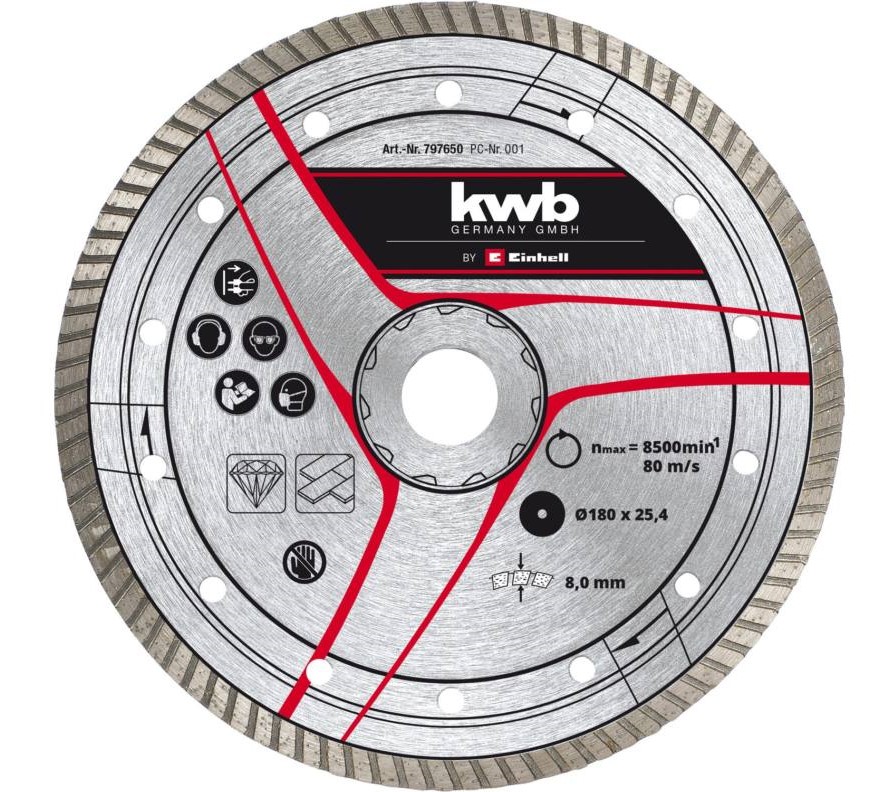 Einhell Gyémánt vágókorong 180x25, 4 mm