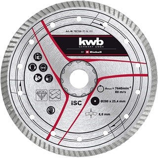 Einhell Gyémánt vágókorong 200x25, 4 mm turbo