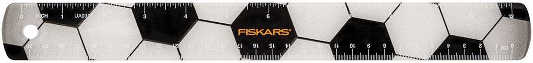 Fiskars gyerekvonalzó focilabda motívummal, 30 cm