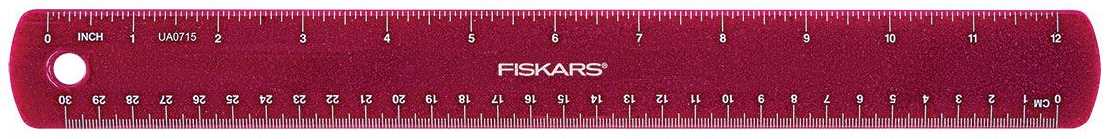 Fiskars gyerekvonalzó rózsaszín csillámokkal, 30 cm