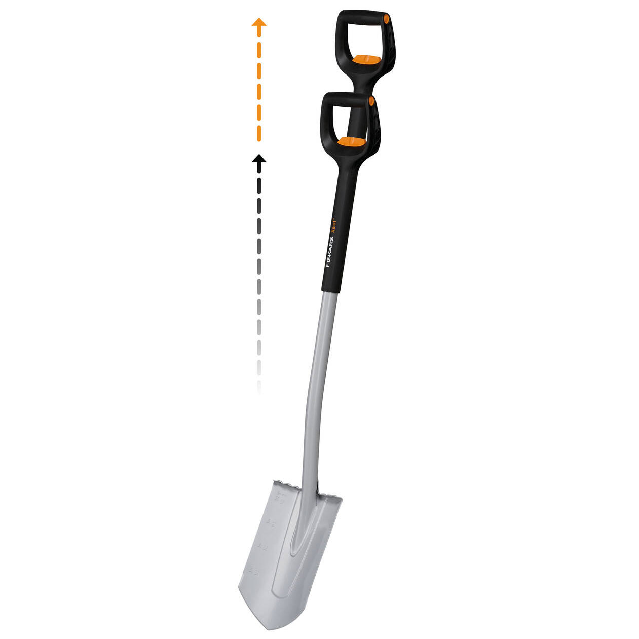 Fiskars Xact teleszkópos hegyes ásó, 110-130cm