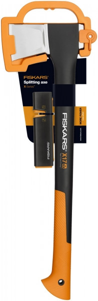 Fiskars X17 M fejsze + Xsharp élező készlet