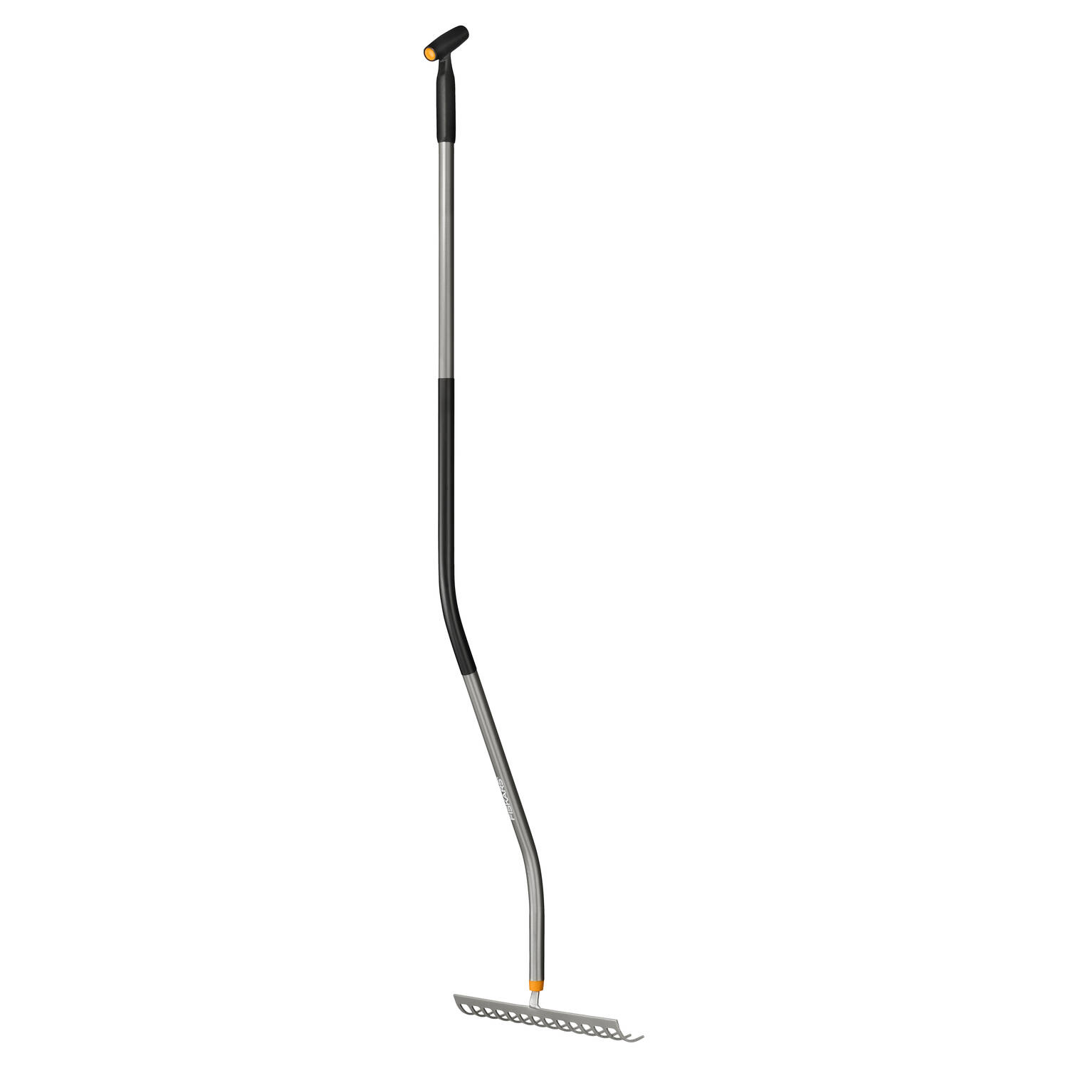 Fiskars Ergonomic gereblye, fém fejjel ívelt nyéllel