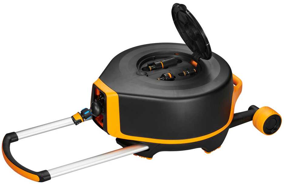 Fiskars XL automata tömlőkocsi kerekekkel