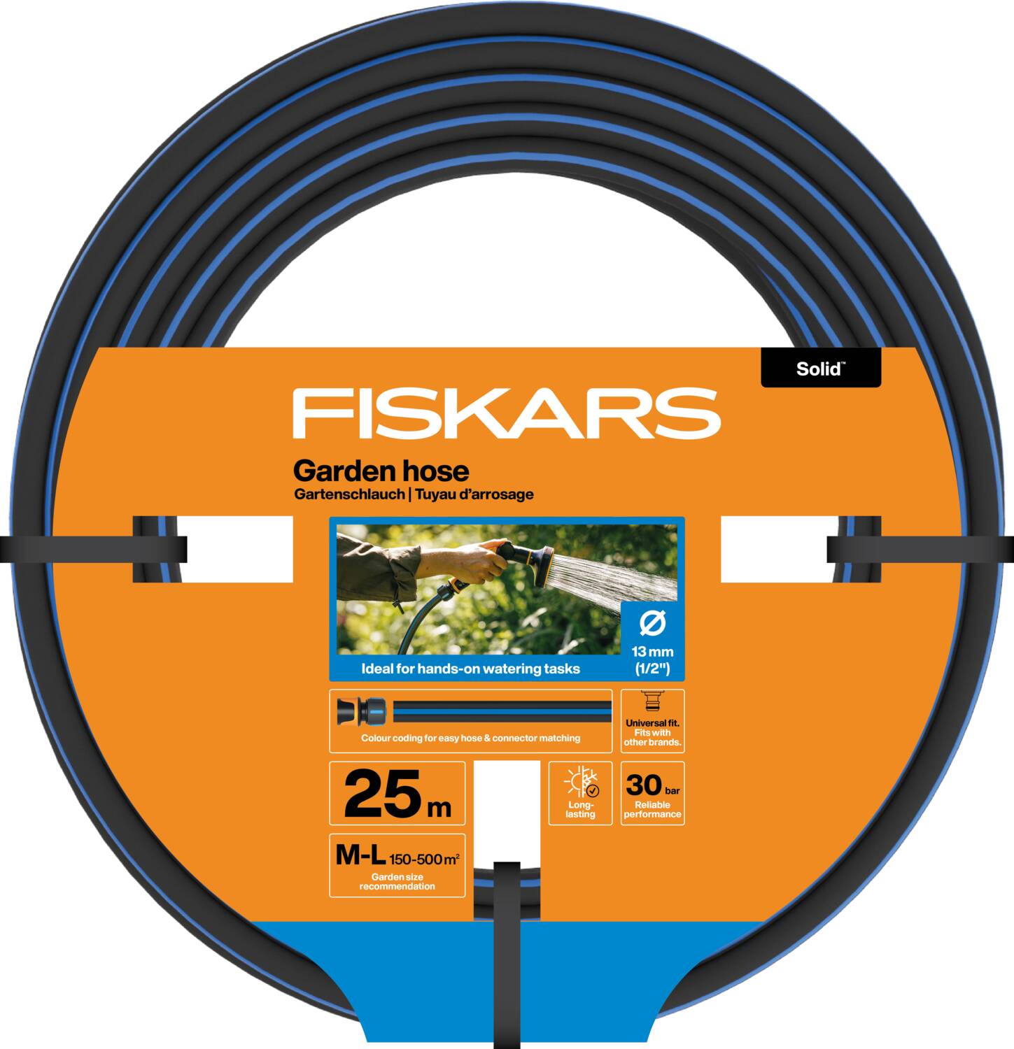 Fiskars Fiskars Solid locsolótömlő 13 mm (1/2) 25m