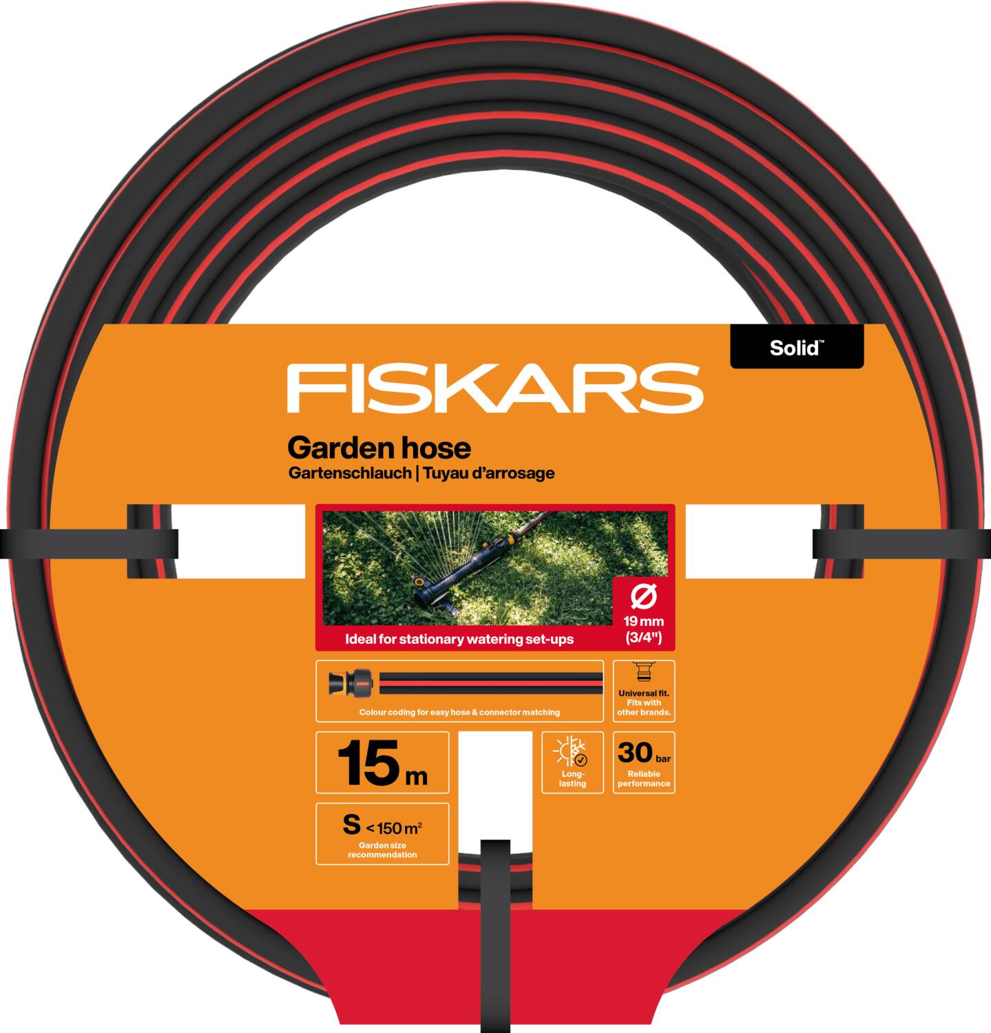 Fiskars Solid™ Kerti tömlő 19mm (3/4”) 15m