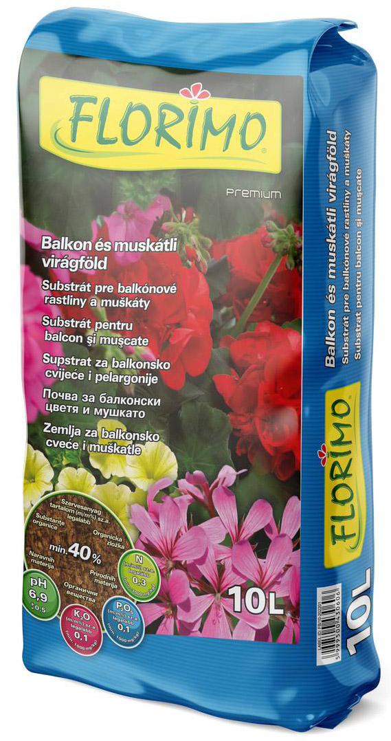Florimo Balkon- Muskátli Virágföld 10 l