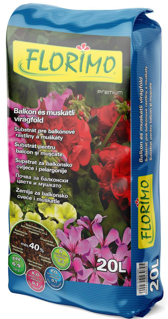 Florimo balkon és muskátli virágföld 20L