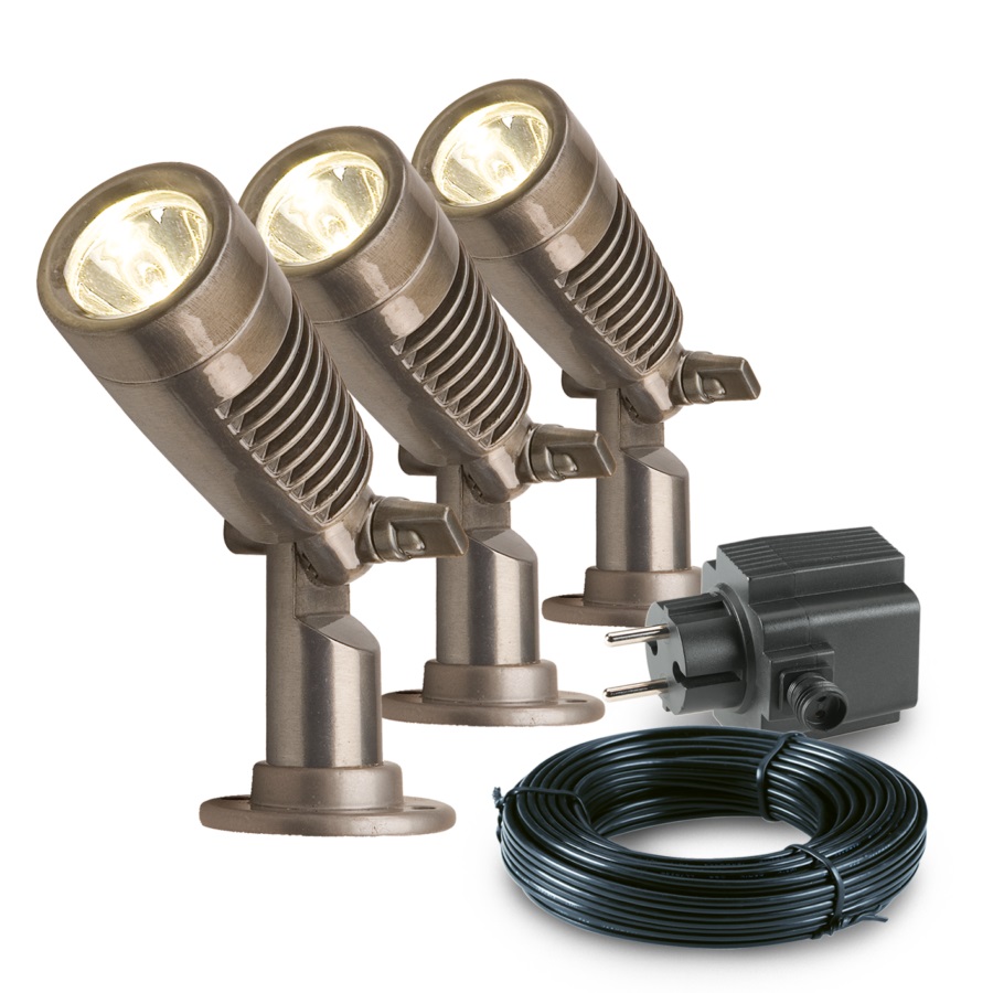 Garden Lights Minus set, spotlámpa, aluminium, LED 2W meleg fehér