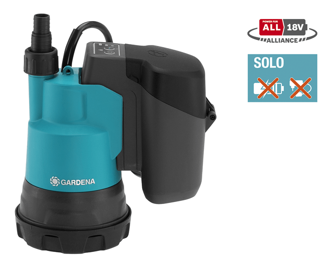 Gardena akkumulátoros merülőszivattyú tiszta vízhez 2000/2 18V   P4A akkumulátor nélkül