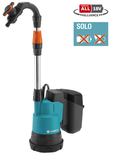 Gardena akkumulátoros hordóürítő szivattyú 2000/2 18V, P4A akkumulátor nélkül