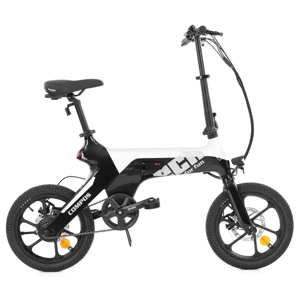 Hecht Compos Mini elektromos kerékpár, összecsukható, fekete ~ 83 km hatótáv