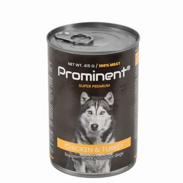 Prominent konzerv kutyáknak, csirke és pulykahúsból, 415 g