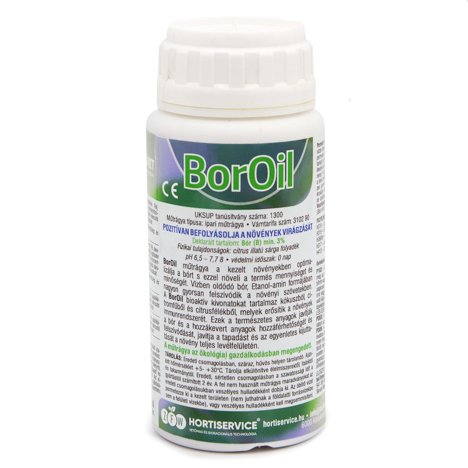 BorOil bór tápanyag, narancsolaj, ellátottságot optimalizáló lombtrágya 200ml