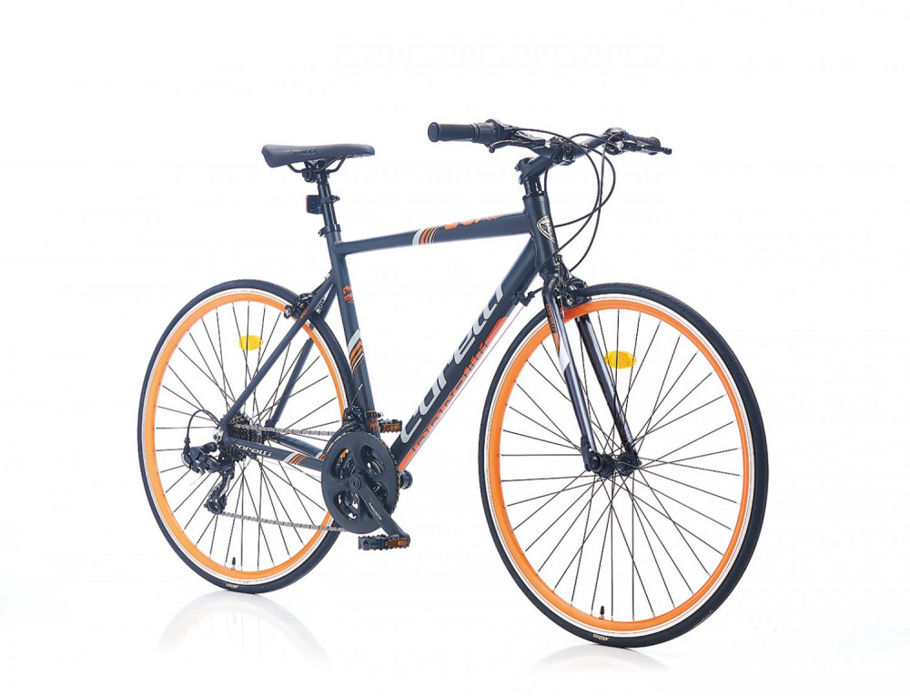 Corelli Fitbike Zero könnyűvázas fitness kerékpár 48 cm Grafit-Narancs