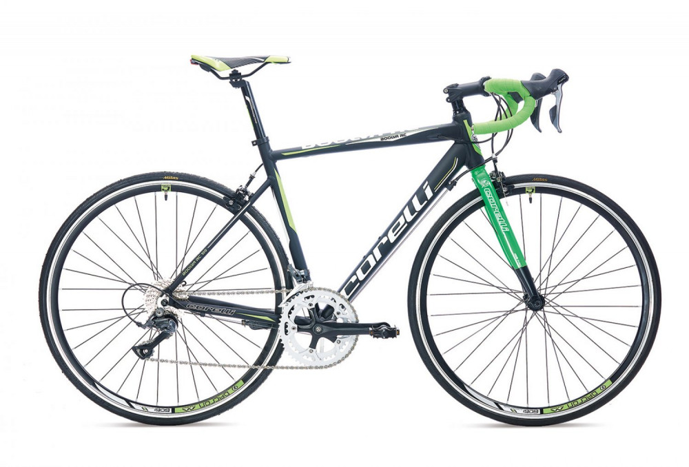 Corelli Boalva RC100 könnyűvázas országúti kerékpár 54 cm Fekete-Zöld