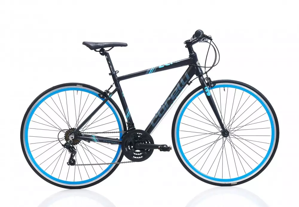 Corelli Fitbike Zero könnyűvázas fitness kerékpár 54 cm Grafit-Kék