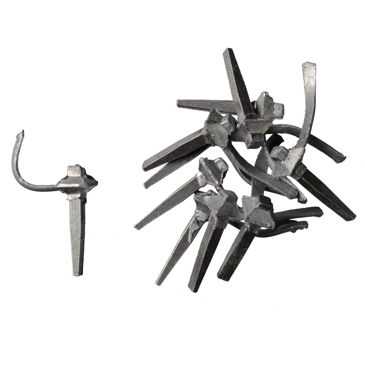 Nature Futónövény rögzítő 10 db, D10 mm, fém, szürke