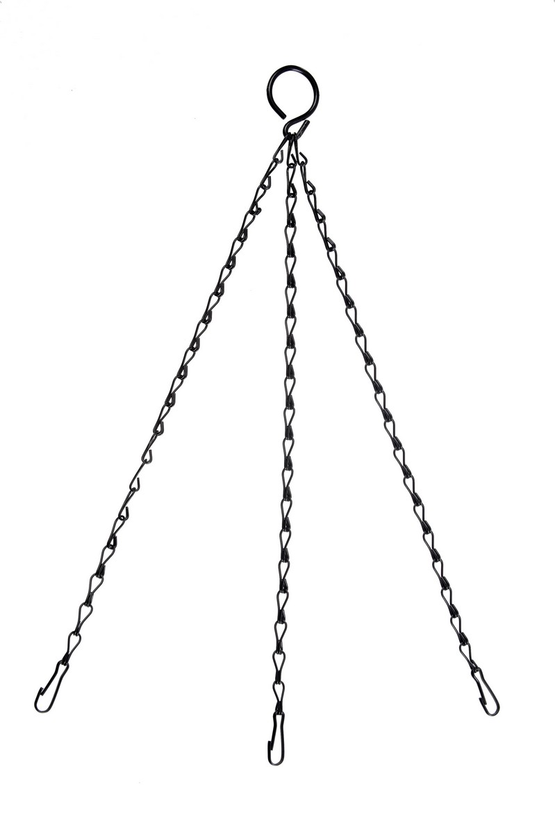 Nature Lakkozott lánc függőkosárhoz, 45 cm, fekete