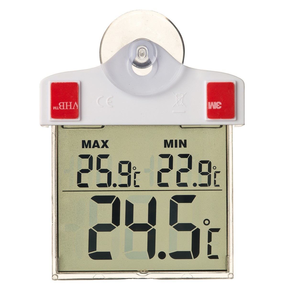 Nature Digitális thermometer ablakra, 17 x 11 x 3,5 cm, fehér