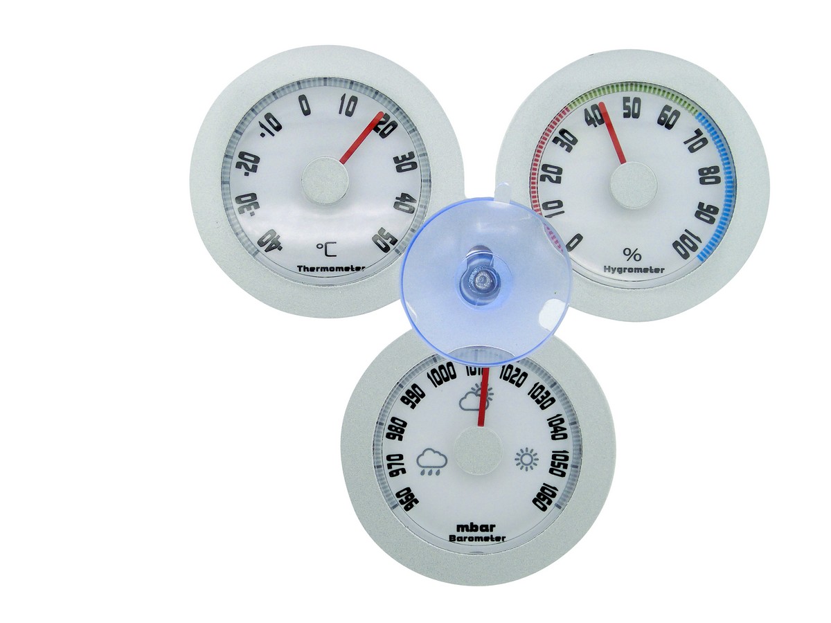Nature Thermo-/Baro- hygrometer Lolly, fehér