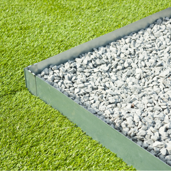Nature galvanizált acélból készült szegély, hajlítható, matt szürke 2,7 méter - 10,2x91,4 cm, 3 db/csomag