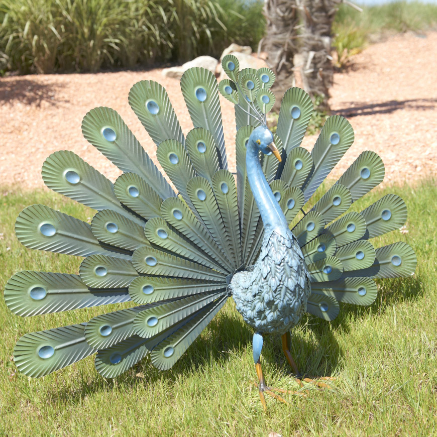 Nortene  Peacock Páva figura fémből 80 cm