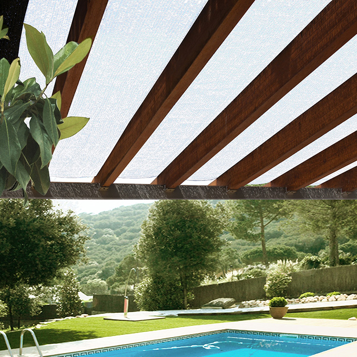 Nortene Sun-Net / HDPE  árnyékolóháló pergolára, fehér, 3x4m
