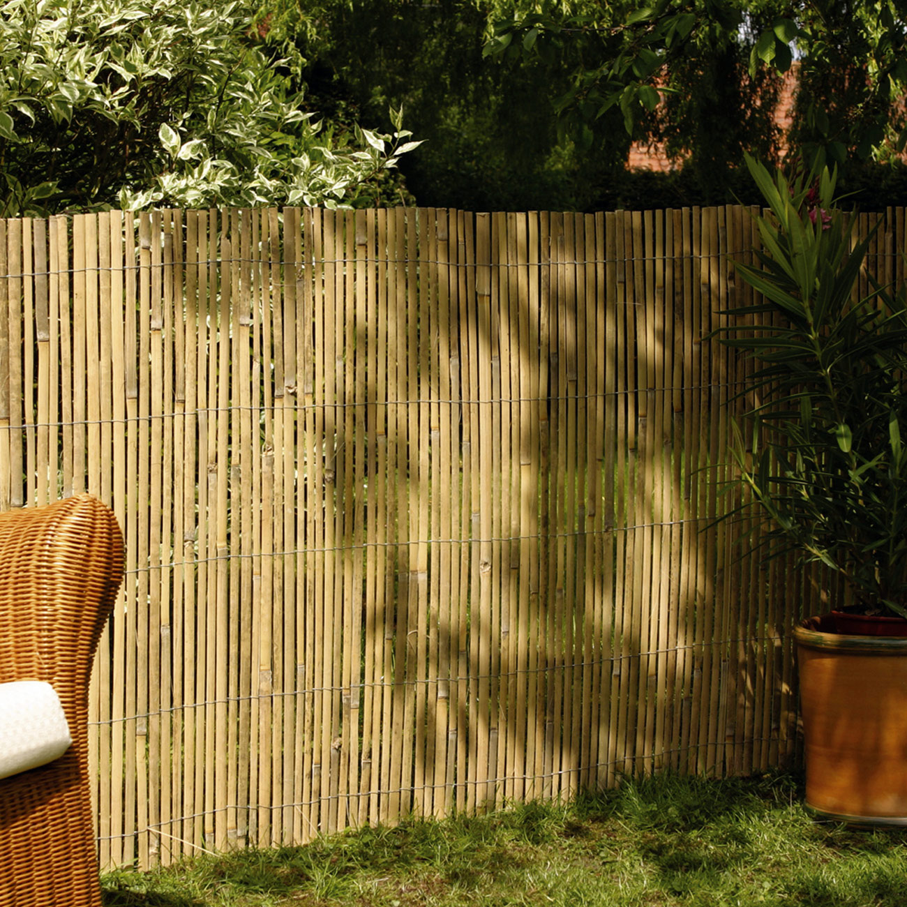 Nortene Bamboocane bambusznád kerítés, 1x5m, bézs