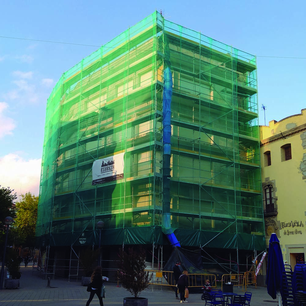 Állványvédő háló, zöld, 3x50m