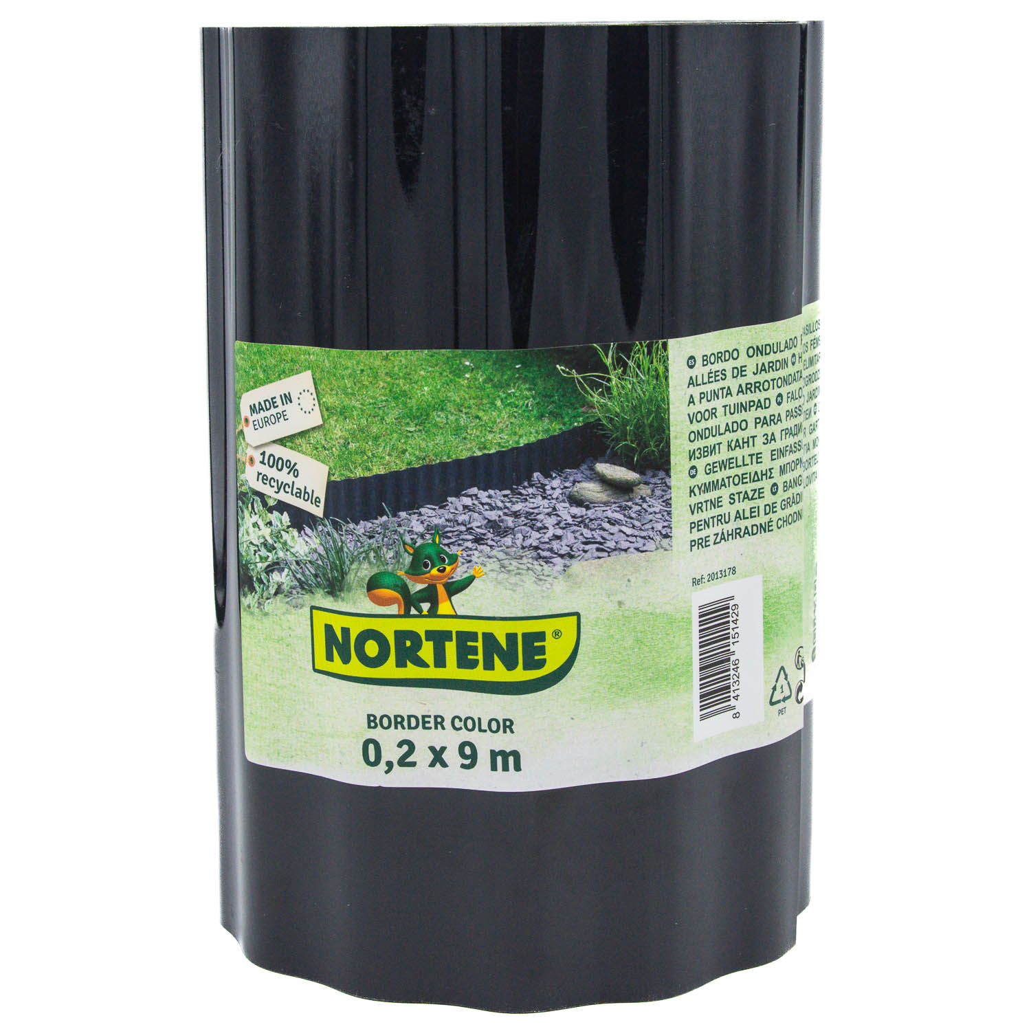Nortene Border Color gyepszegély 9m x 20 cm, antracit