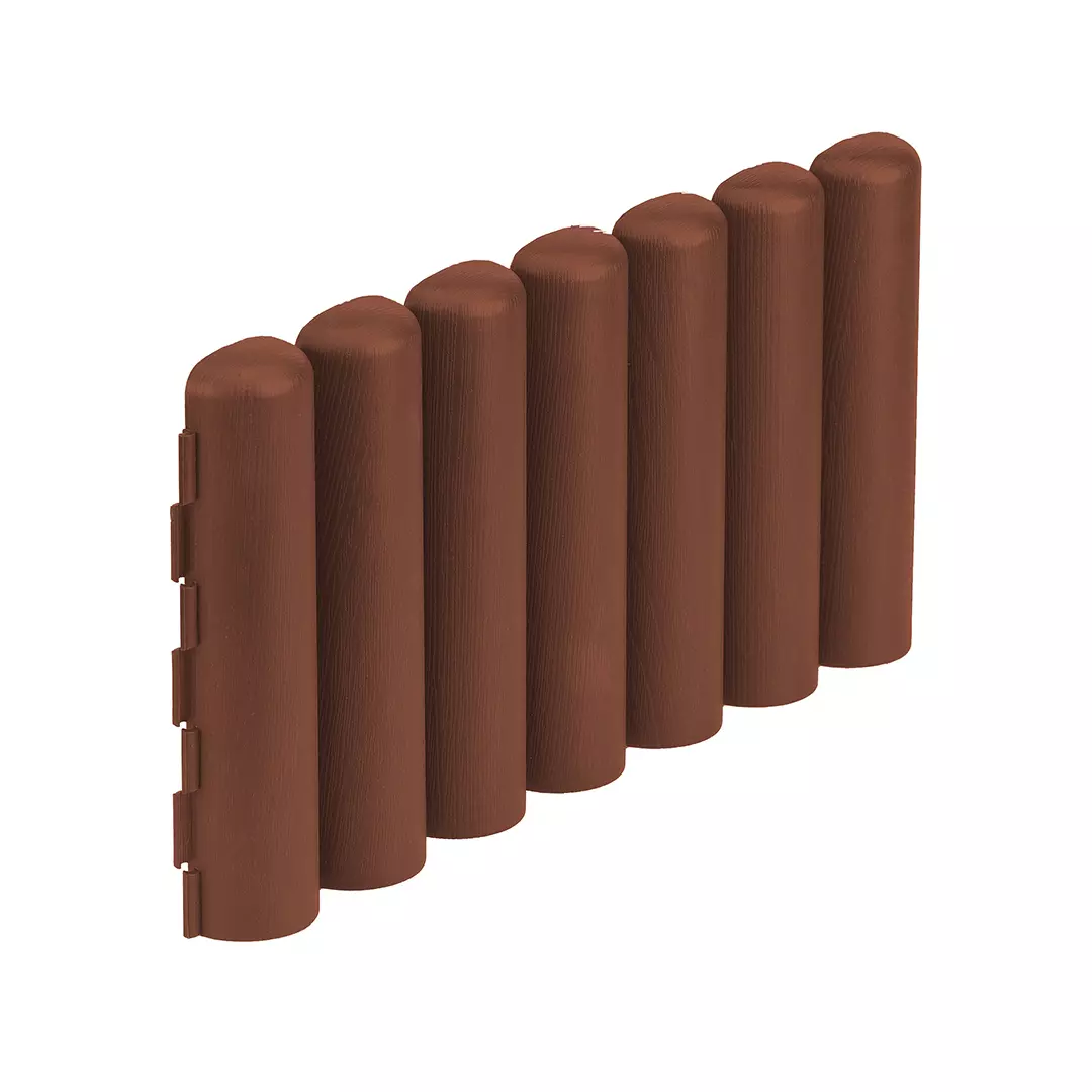 Nortene-Catral Clickborder Tronco farönk jellegű LOP ágyásszegély (5 db szegély/csomag) 2 méter, barna