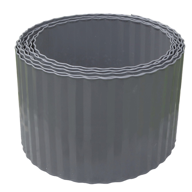 Nortene Steely Bordura galvanizált acél ágyásszegély 6m x 14 cm, antracit