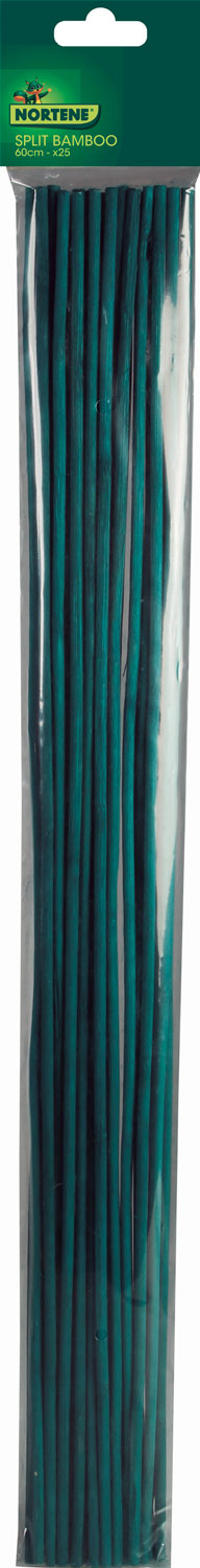 Nortene Split  Bamboo festett bambusz pálcák, 0,4m, Zöld