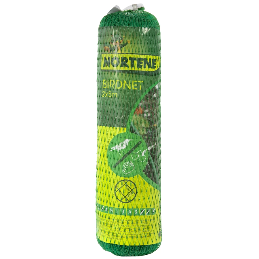 Nortene Birdnet  rombusz szemformájú ,extrudált műanyag madárháló, 2x5, Zöld