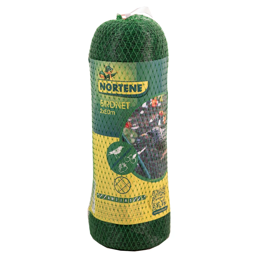 Nortene Birdnet  rombusz szemformájú ,extrudált műanyag háló, 2x50, Zöld