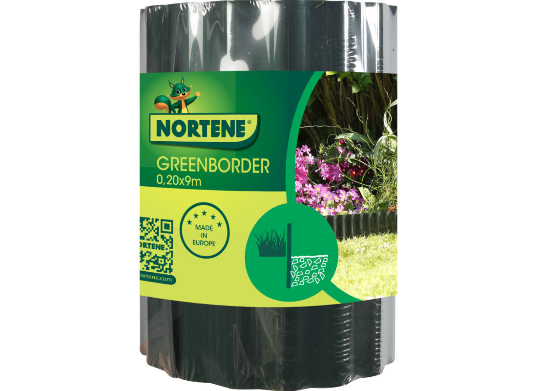 Nortene GreenBorder gyepszegély 9m x 20 cm, zöld