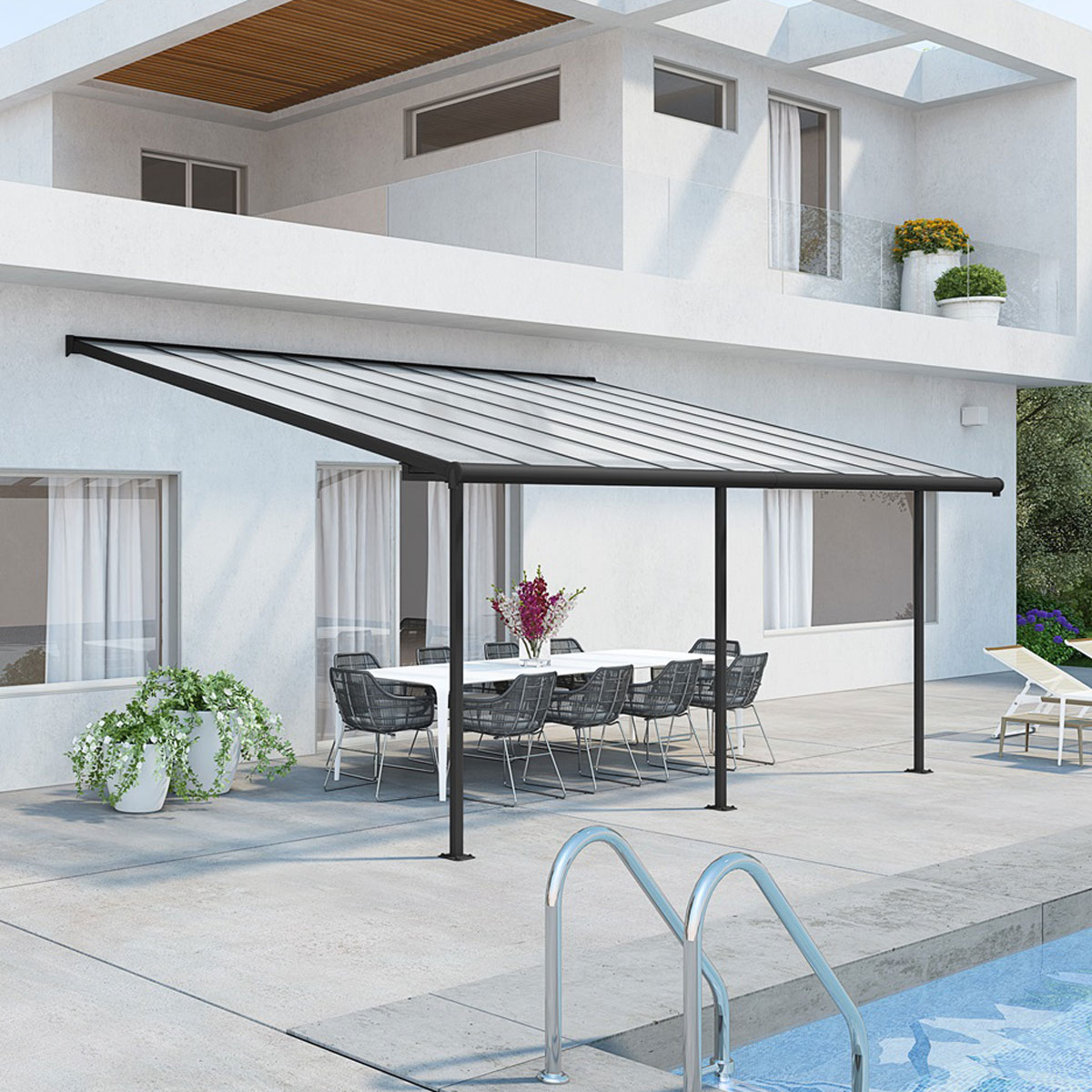 Palram Canopia Sierra 5400 szürke 3 x 5,46 pergola
