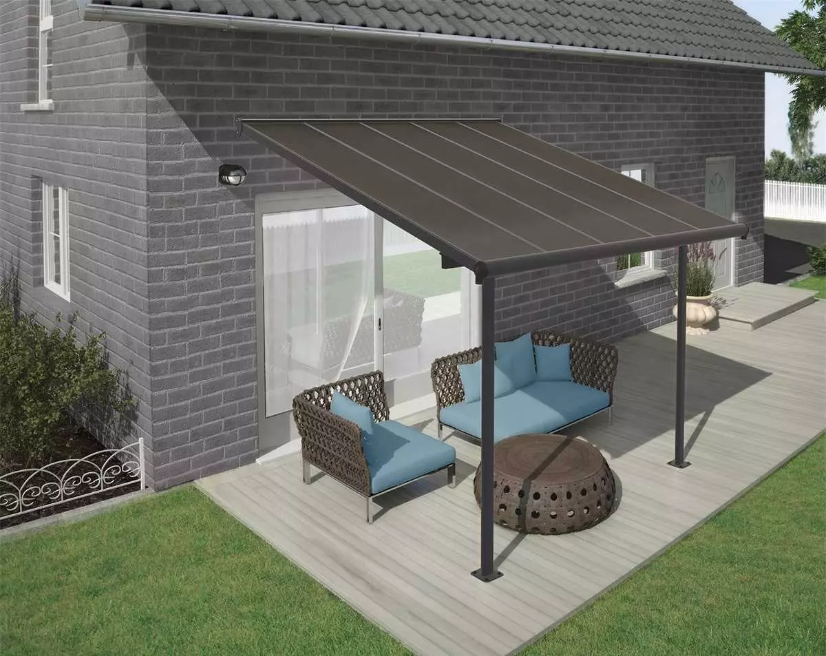 Palram Capri 3000 szürke 3 x 3 pergola